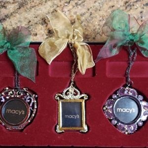 Vintage Jeweled frame ornaments by Macy's